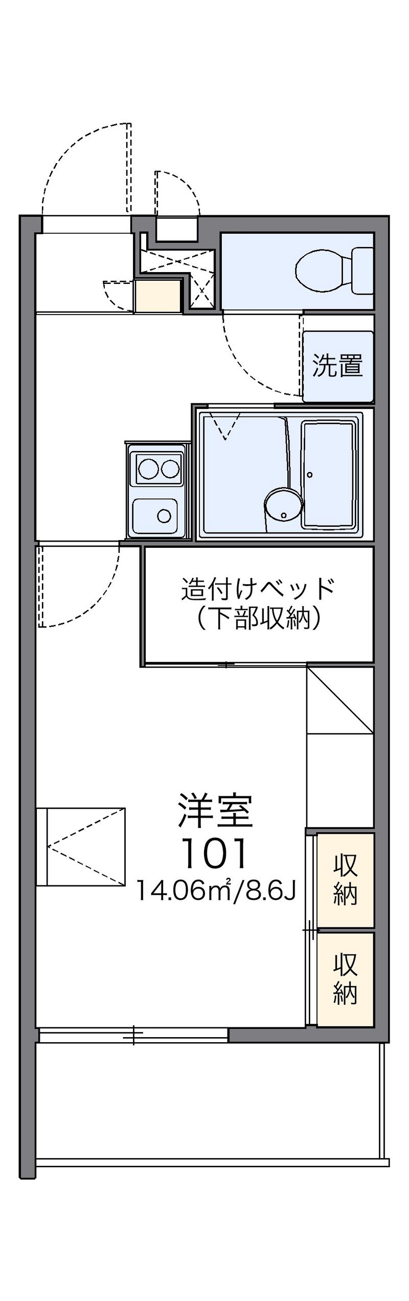 レオパレス辻薬師 間取図
