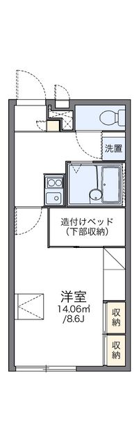 レオパレスペルラⅡ 間取り図