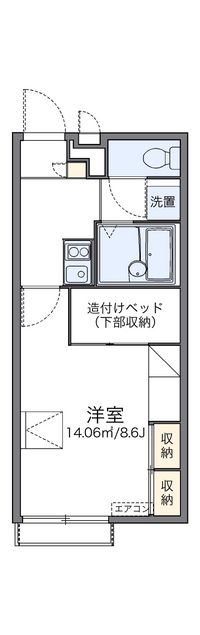 レオパレスマメーズ柴 間取り図