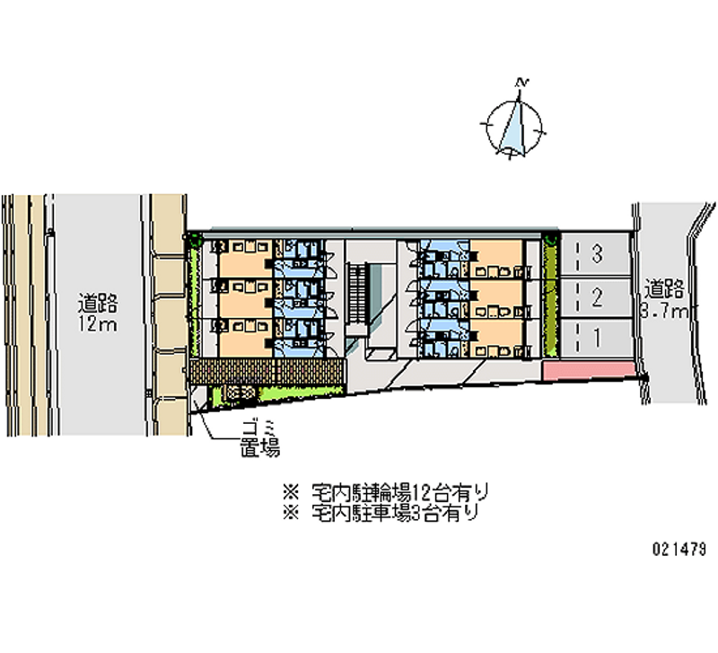レオパレス東中島 区画図