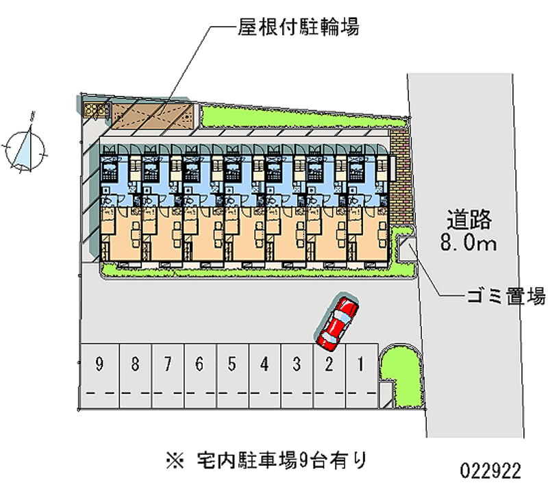 レオパレスめごばり 月極駐車場