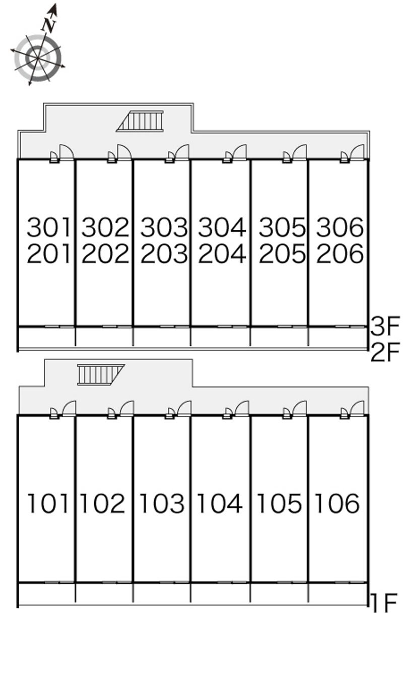 レオパレス笹口 間取配置図