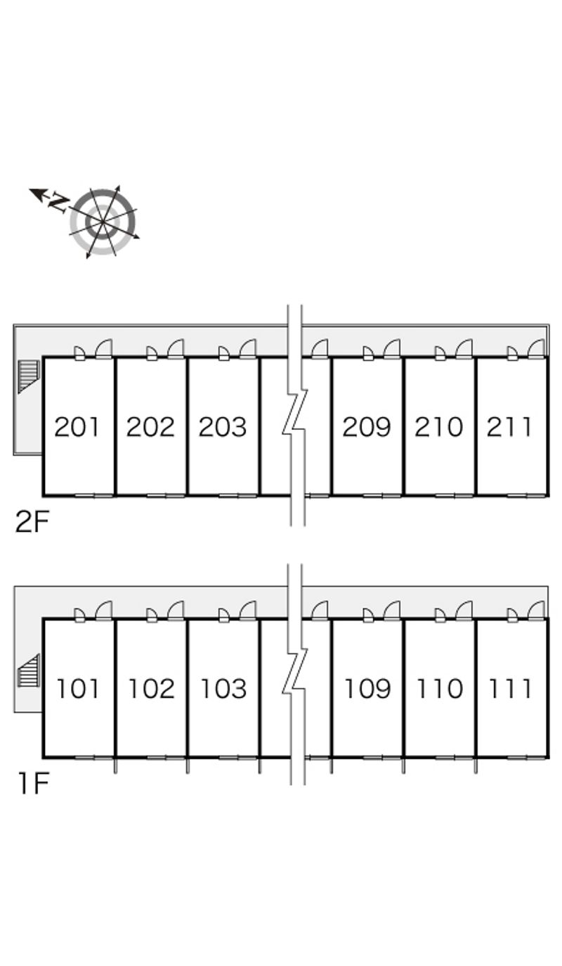 レオパレスヴェルガーデン 間取配置図