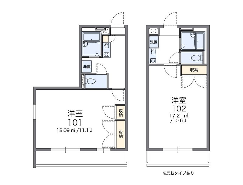 レオパレスアザミ 間取図