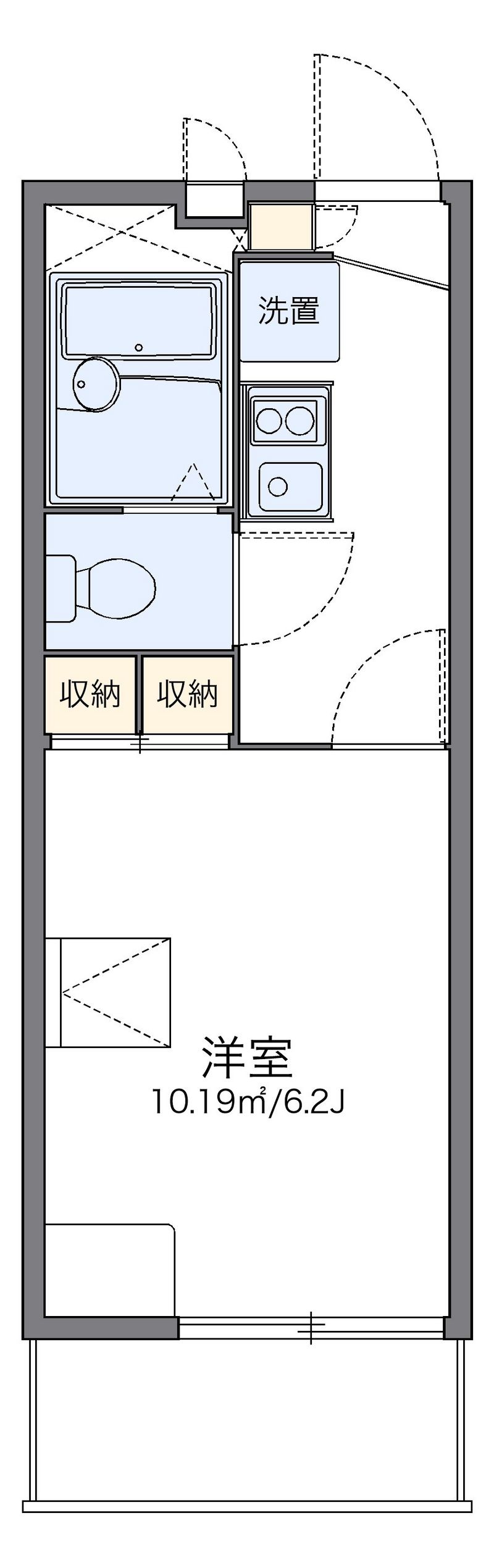 レオパレスブルージュ 間取図