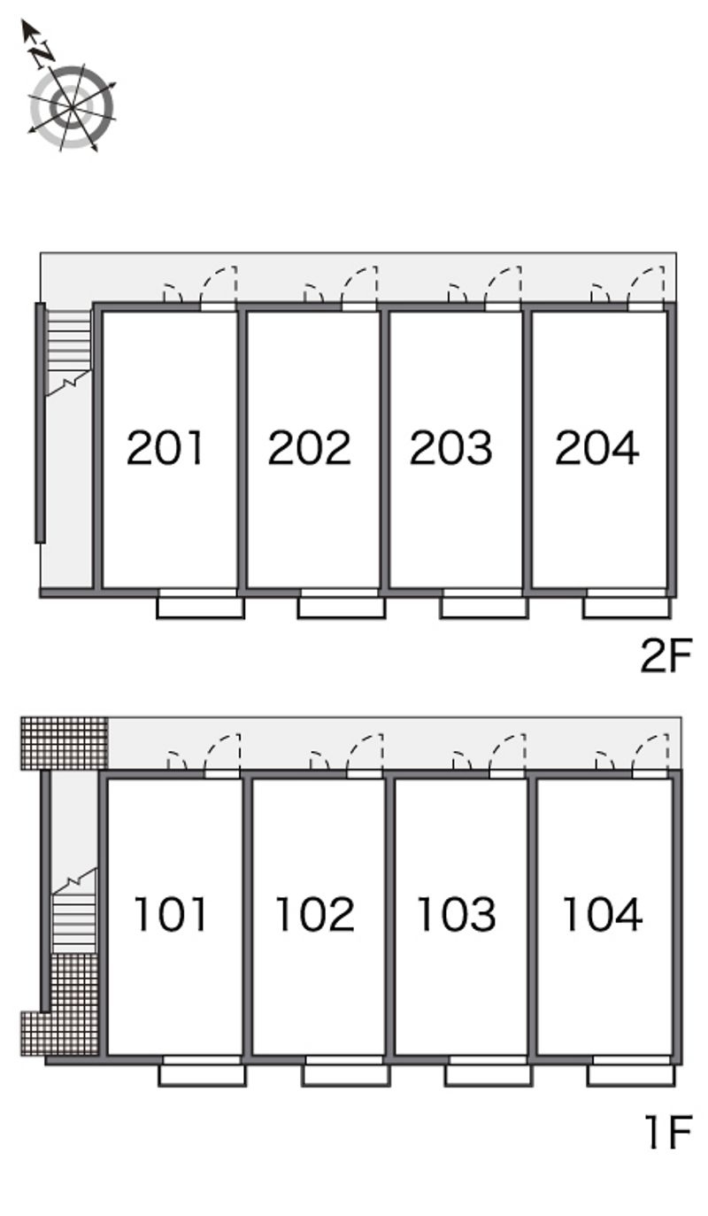 レオパレスコーポ横尾 間取配置図