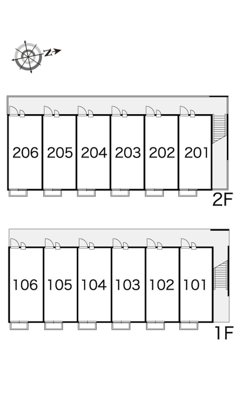 レオパレス北屋敷１２２ 間取り配置図