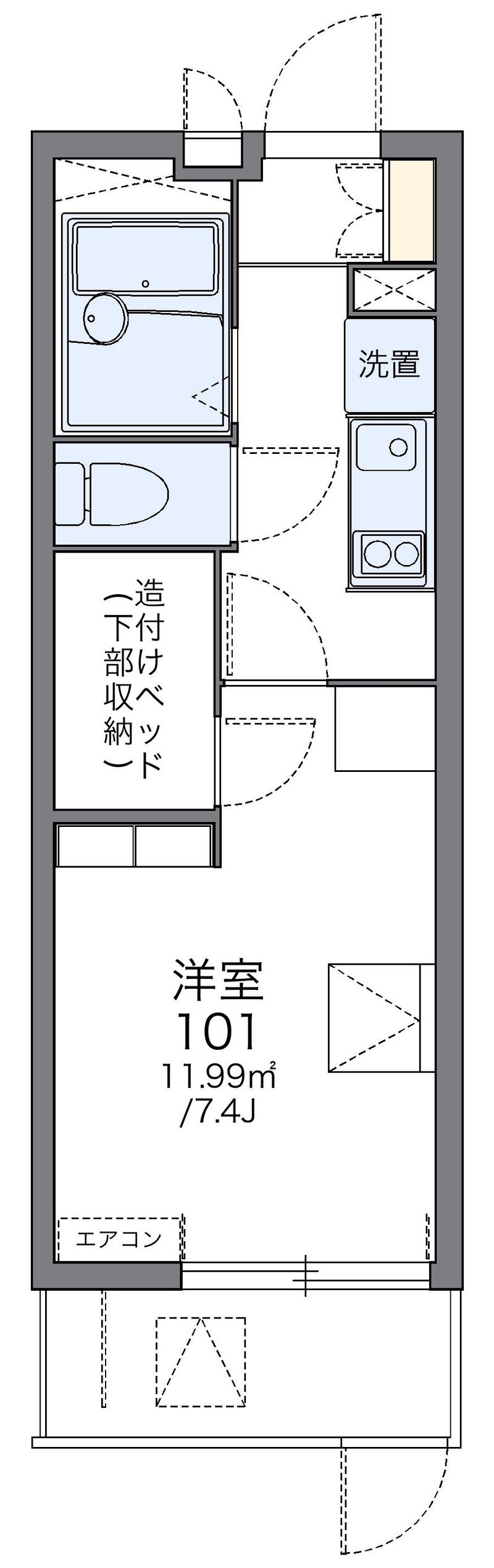 レオパレスのぞみ 間取図