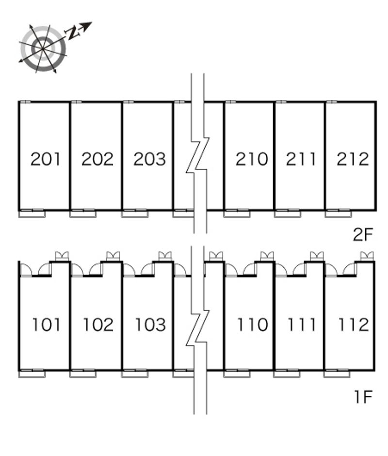レオパレスストリームⅡ 間取配置図
