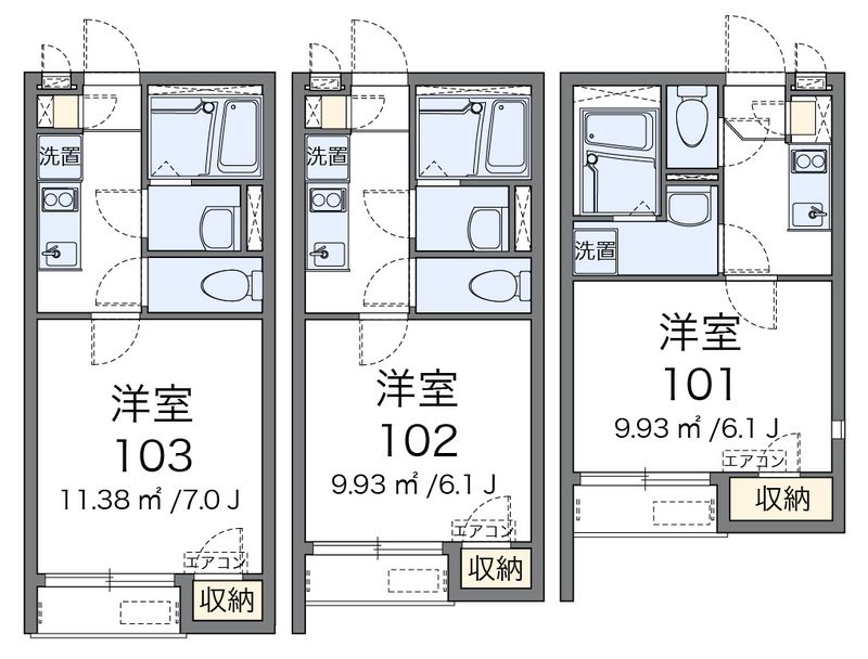 レオネクストパレス湘南菱沼Ⅱ 間取図