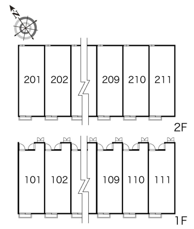 レオパレスムラヤマⅡ 間取配置図