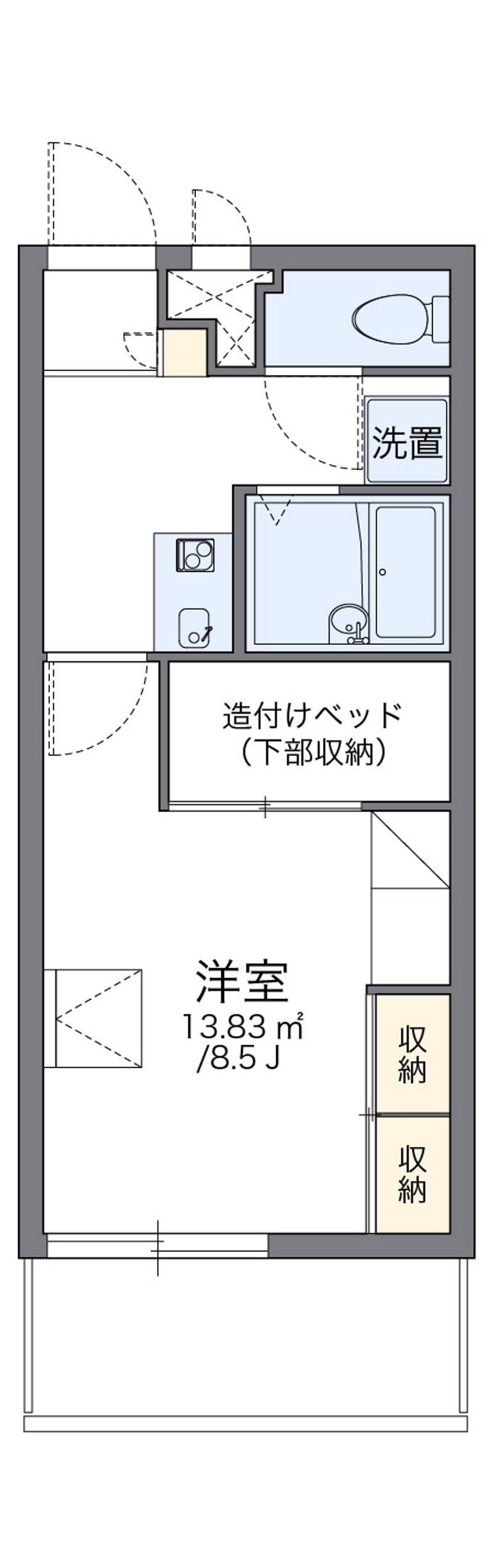 レオパレスルーペ１０７５ 間取図