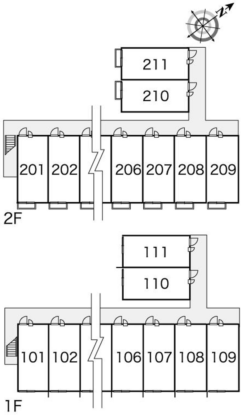 レオパレスリバストン　寄居 間取配置図