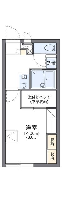 レオパレスレオーノ古府中 間取り図