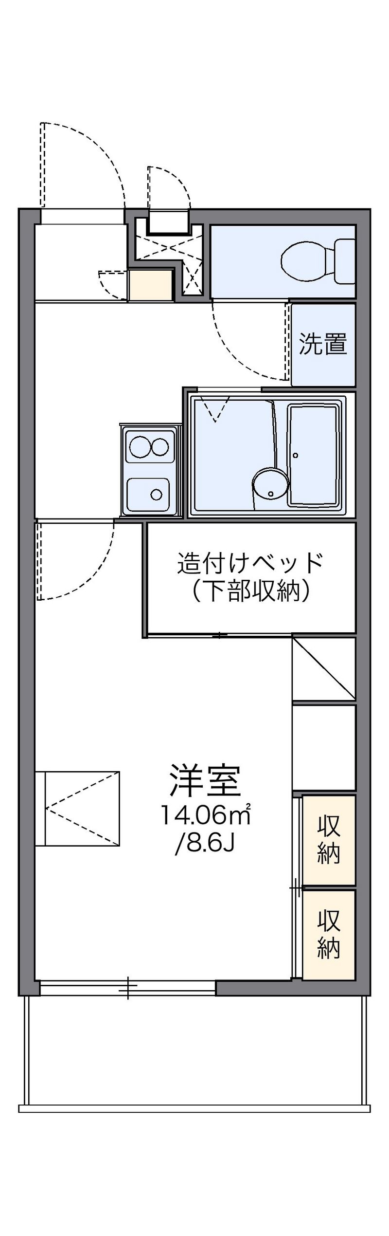 レオパレスアサクラⅢ 間取図