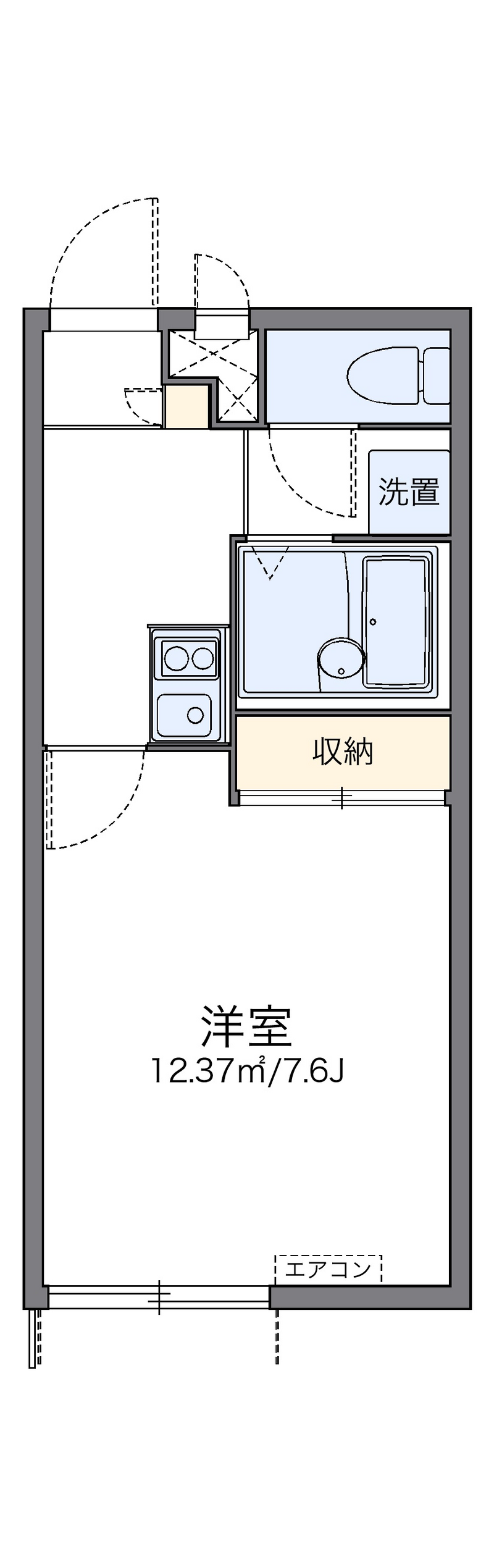 レオパレスパーシモン 間取図