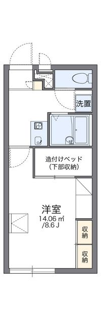 レオパレスアマダ 間取り図