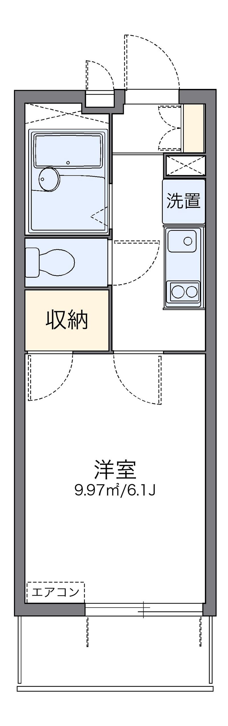 レオパレスタウンコート 間取図