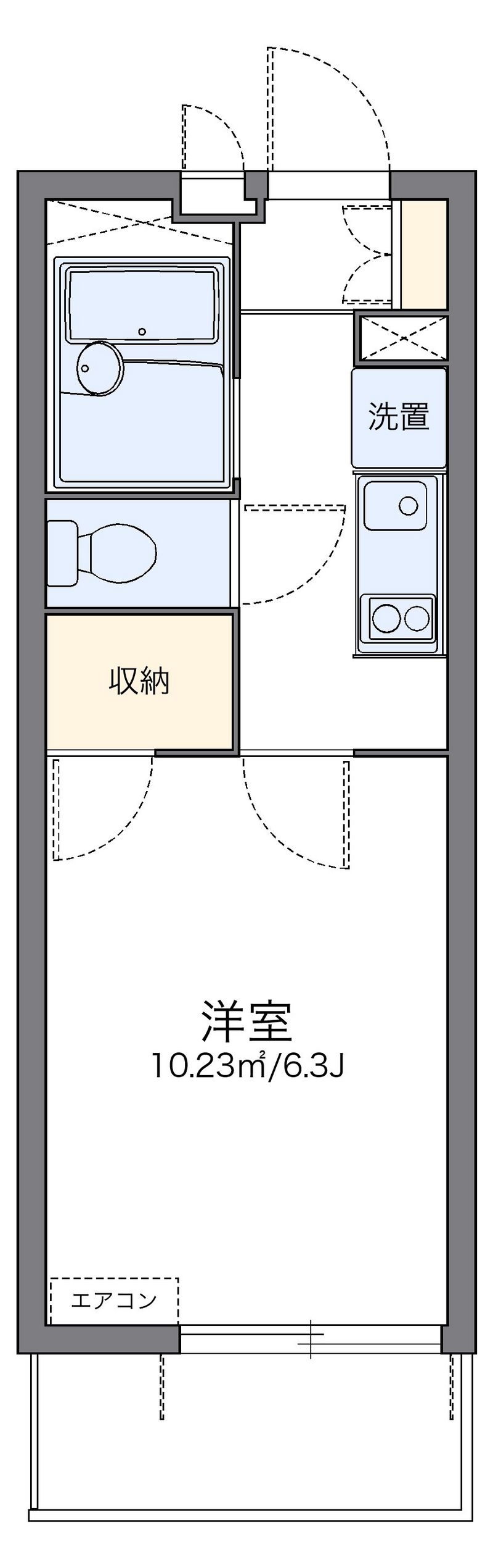 レオパレスセブンスヒルⅤ 間取り