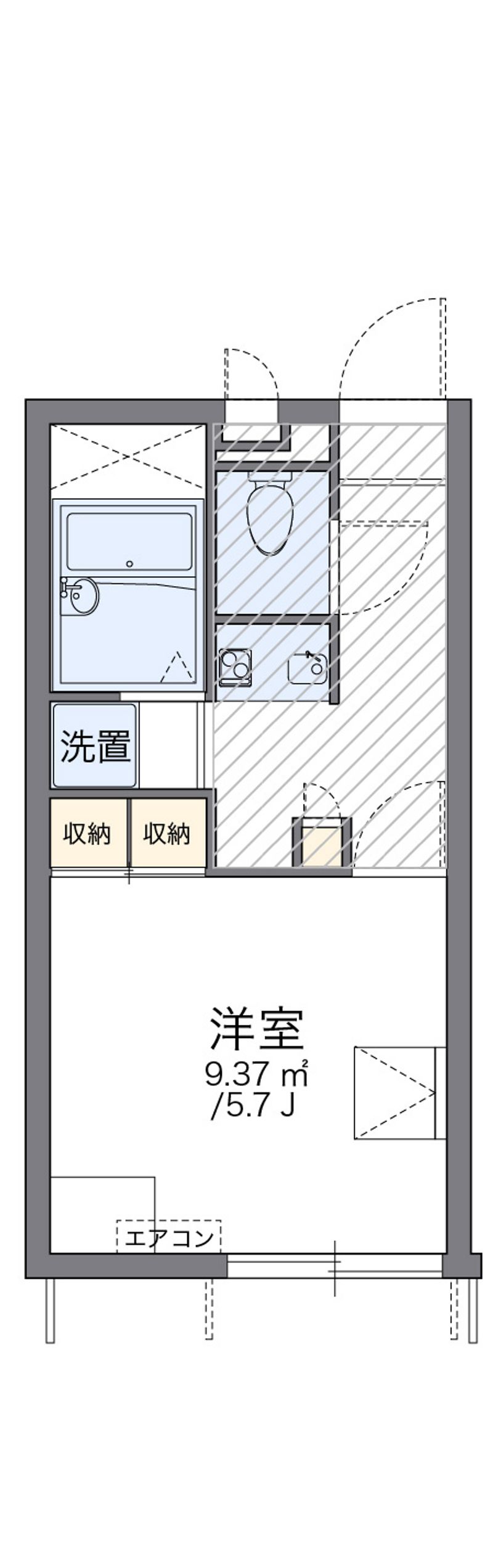 レオパレスイチサト 間取図