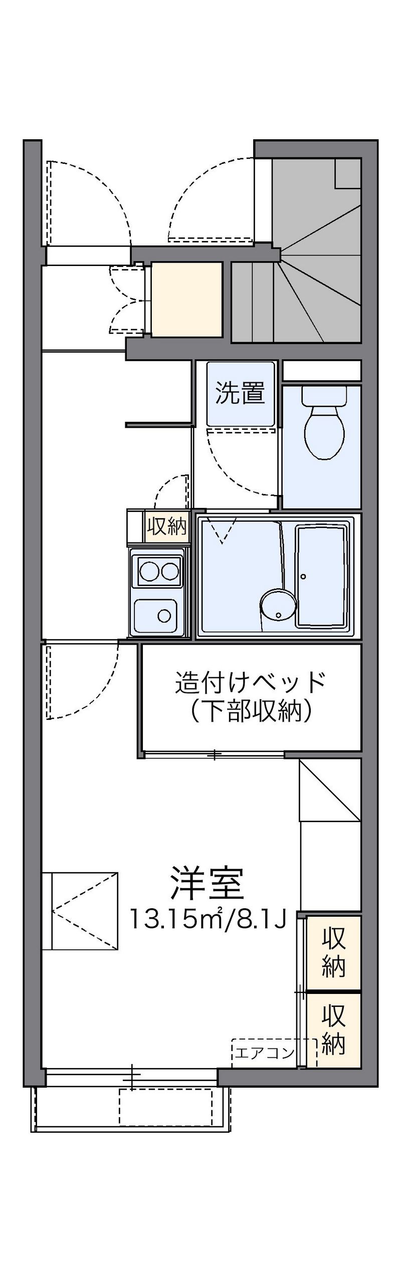 レオパレス豊田樹木 間取図