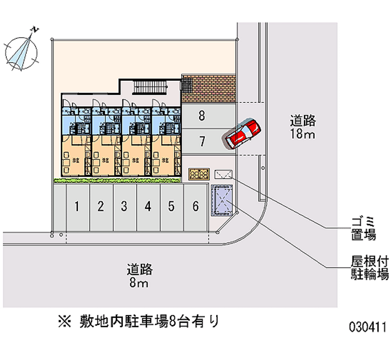 レオパレスフォンティーヌ 月極駐車場