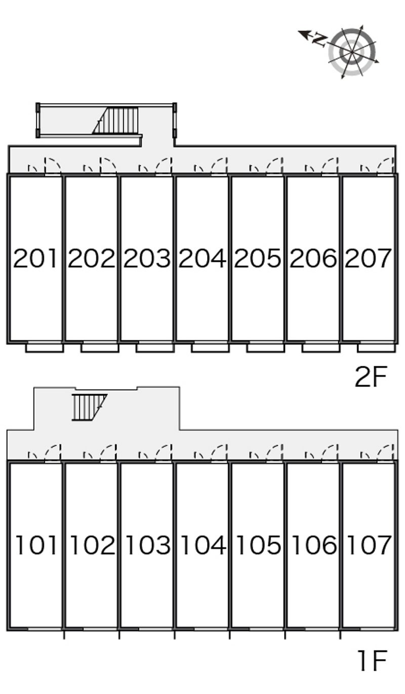 レオパレス大谷静岡大学前Ⅰ 間取り配置図