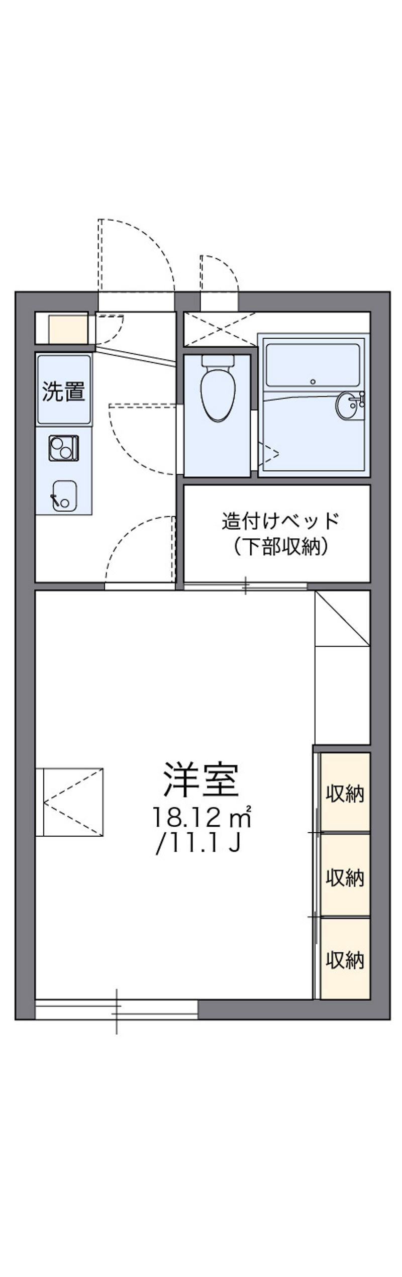 レオパレスサニープレイＢ 間取図