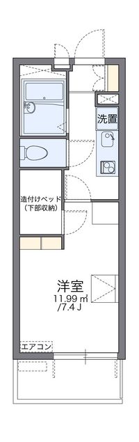 レオパレスホワクラハイツ 間取り図