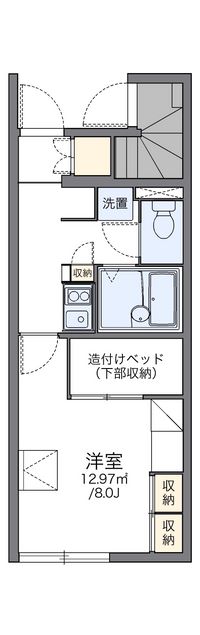 レオパレスシャラ３６ 間取り図