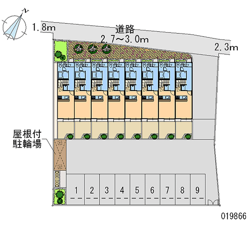 レオパレスヒルタウン西山 月極駐車場