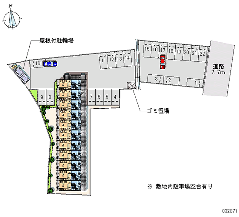 レオパレス隼Ⅱ 月極駐車場