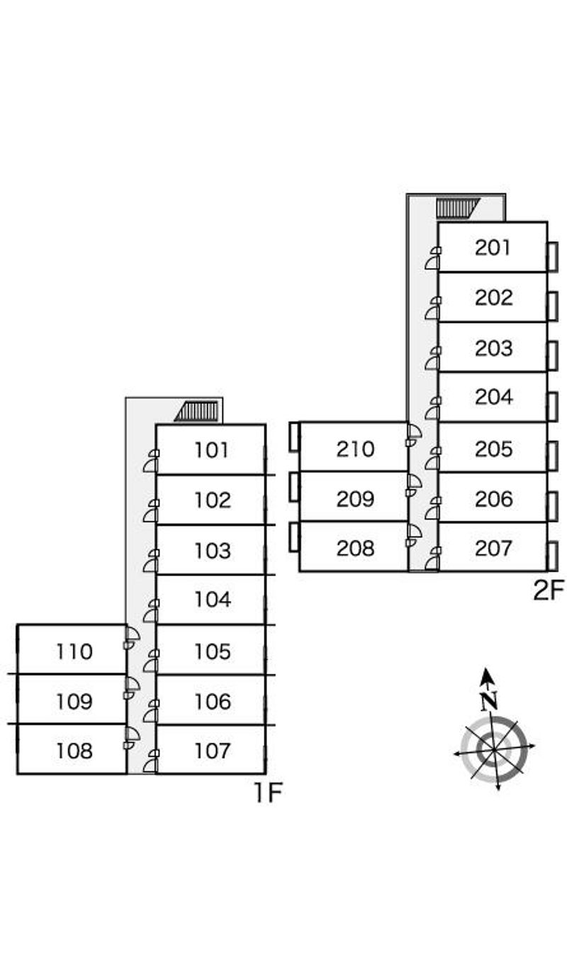 レオパレスひまわり 間取配置図