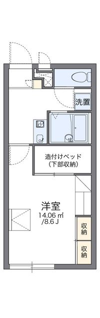 レオパレス簗瀬 間取り図