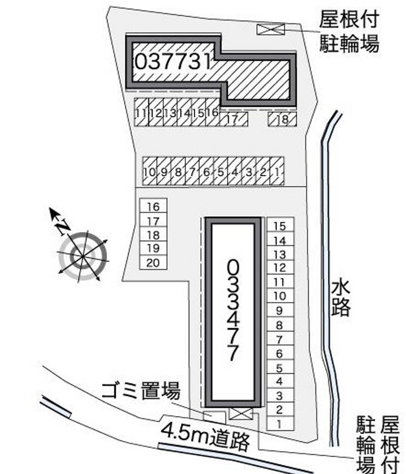 レオパレスアステカ 駐車場