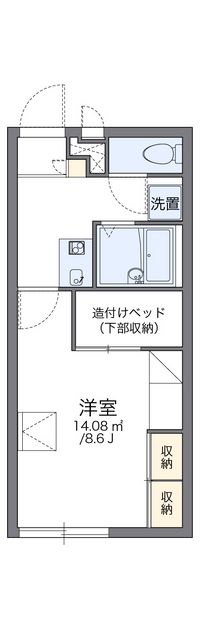 レオパレス妻田北Ｂ 間取り図