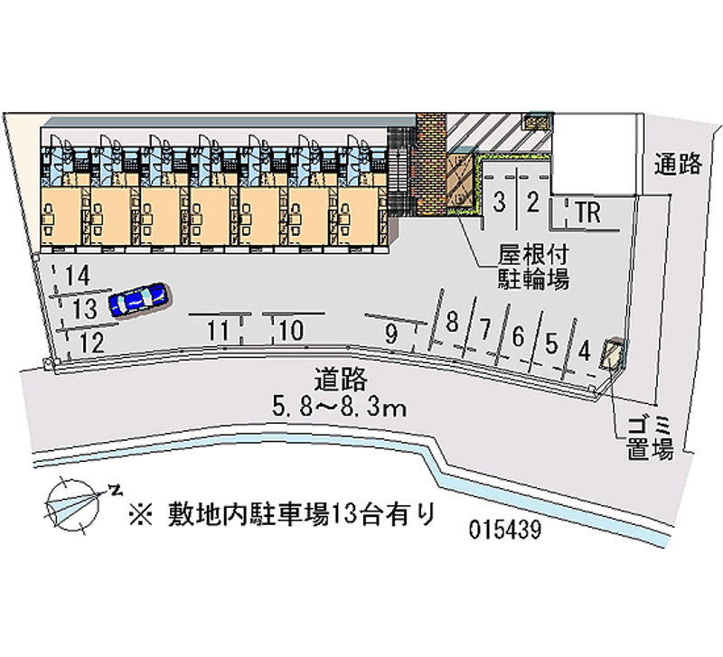 レオパレス南古都 月極駐車場