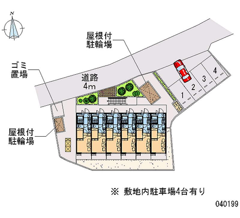 レオパレスモモハイツ 月極駐車場