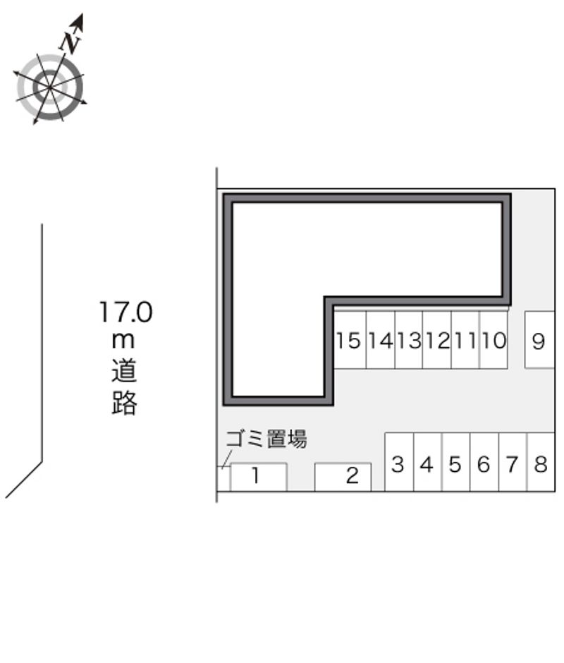 レオパレス北丘珠 配置図