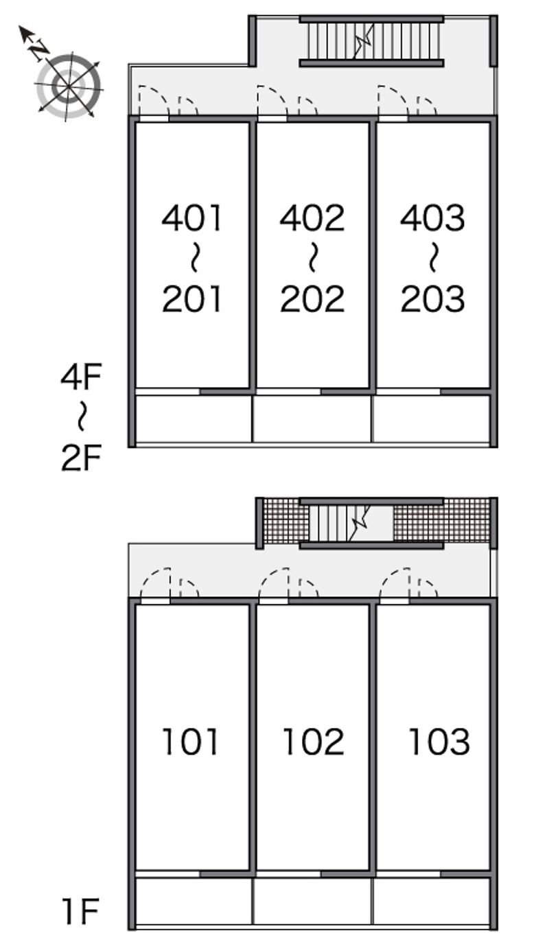 レオパレス真嘉比 間取配置図