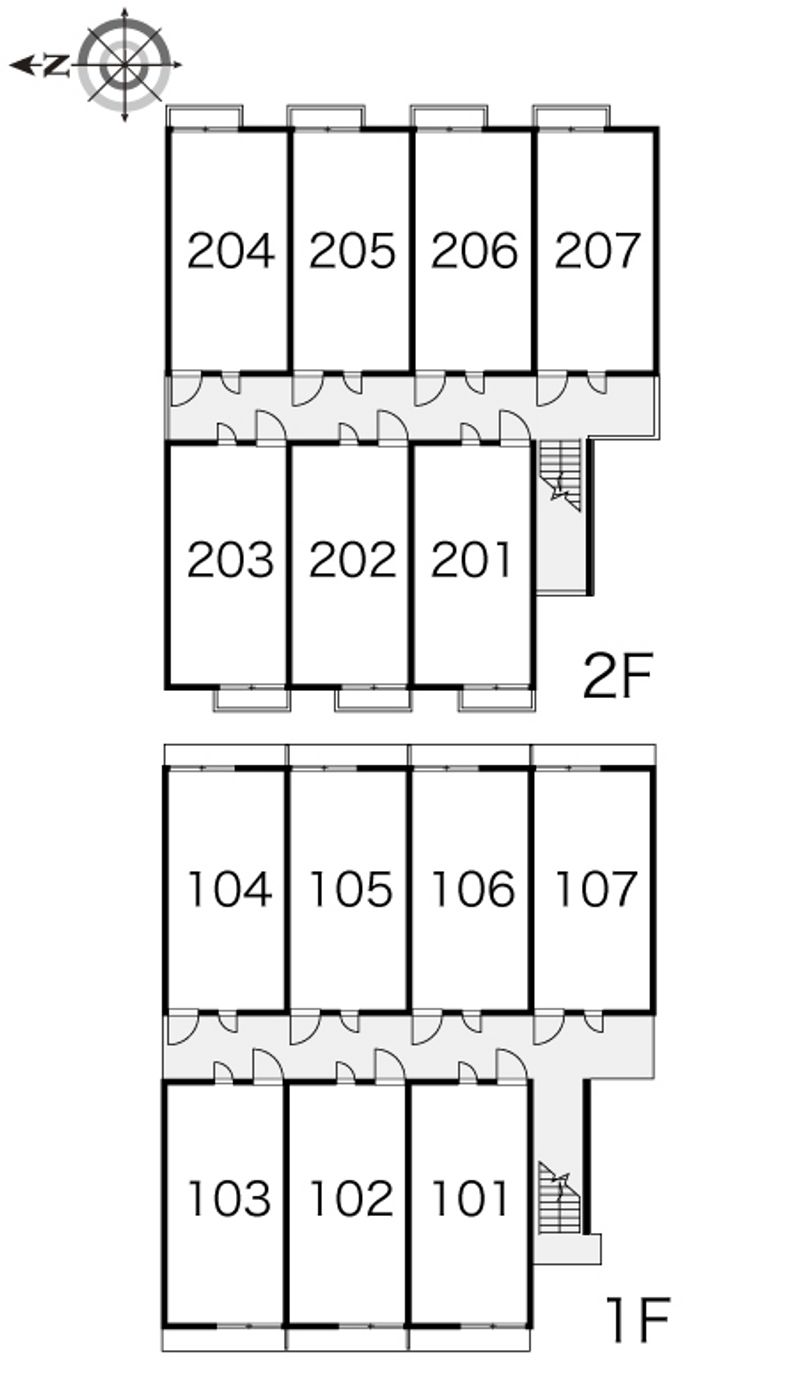 レオパレス甲東 間取配置図