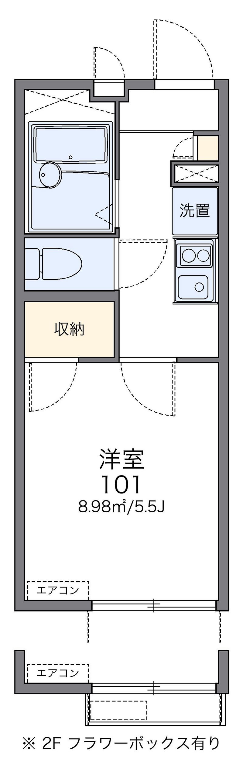 レオパレスめぐみ壱番館 間取り