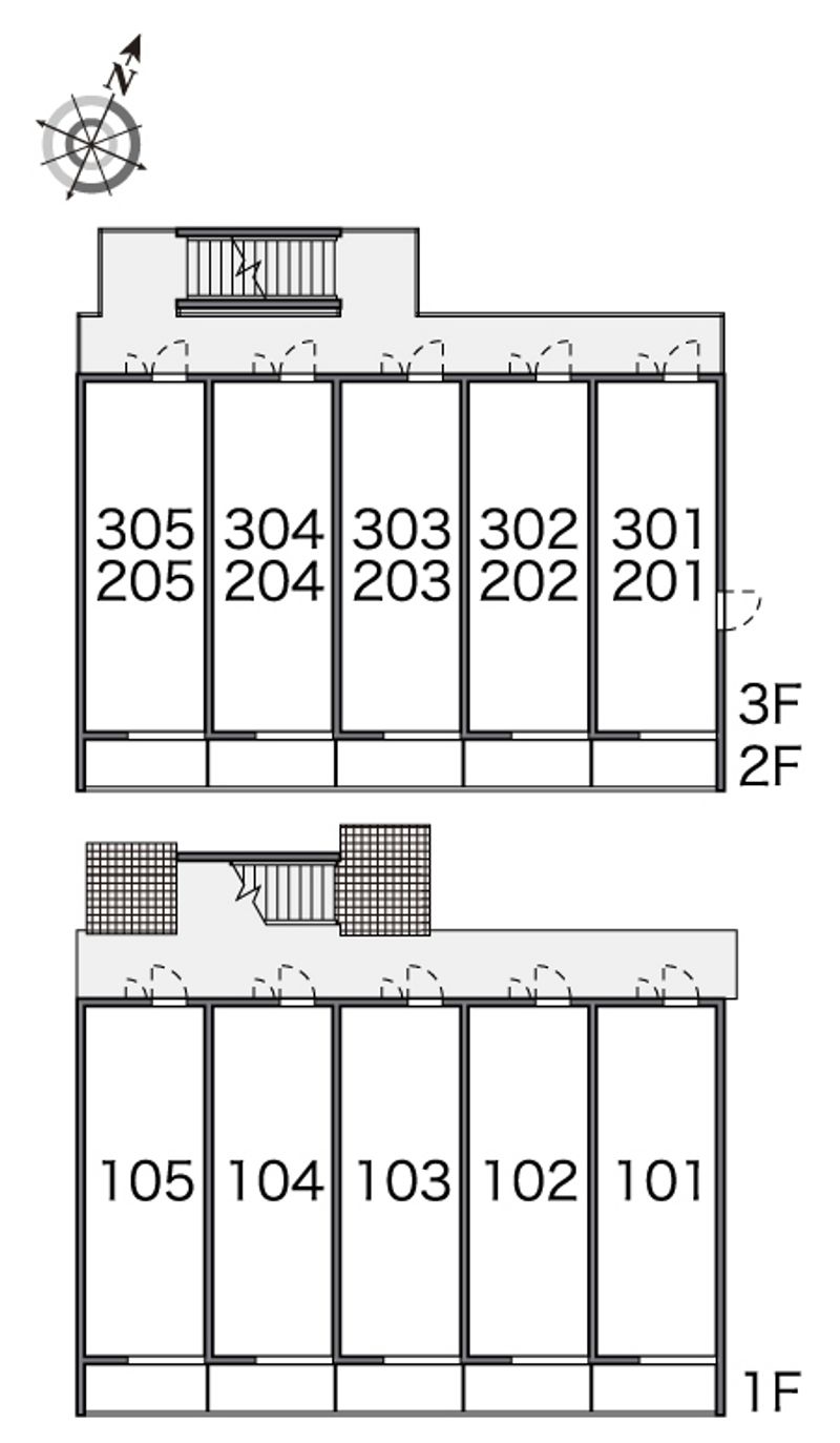 レオパレスオリーブハウスⅤ 間取り配置図
