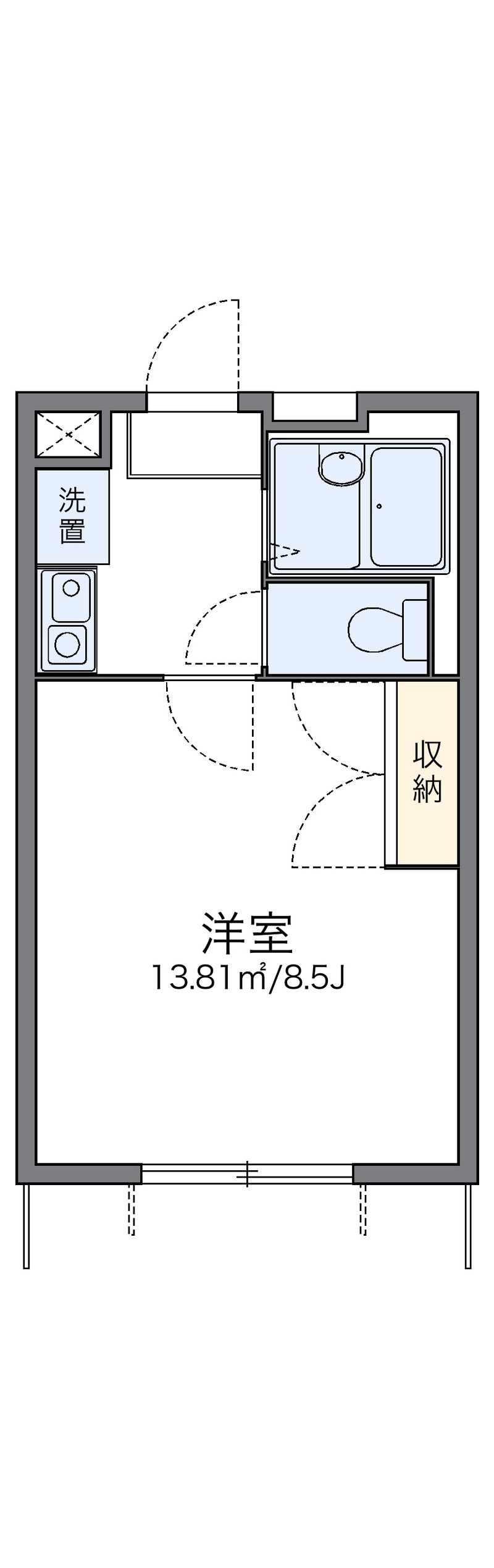 レオパレスビューフレア 間取図