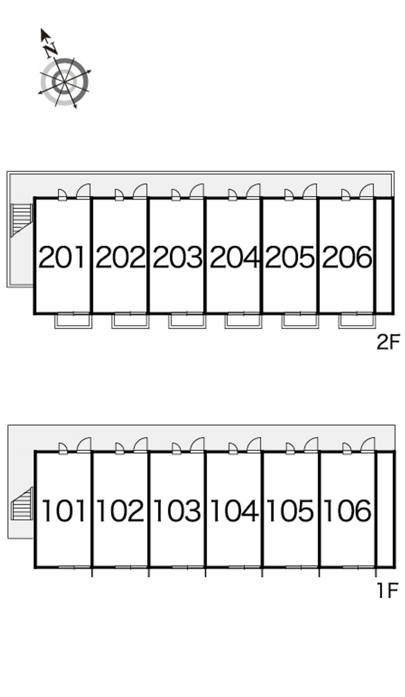 レオパレスはとがや 間取り配置図