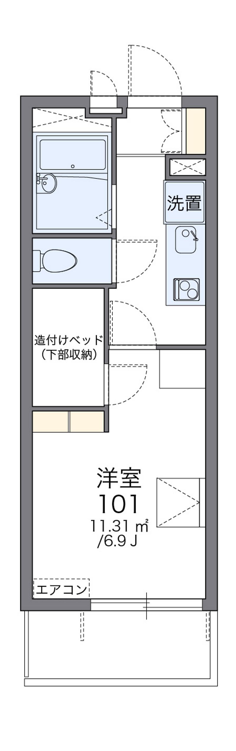 レオパレスさざんか 間取図