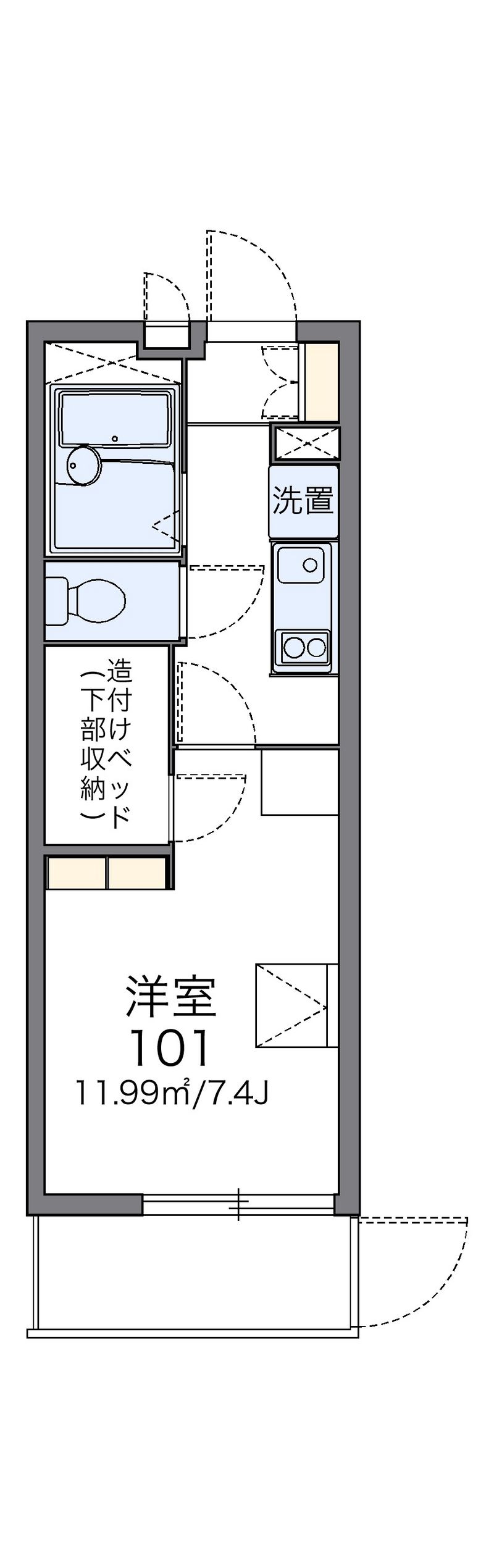 レオパレスアルミックⅢ 間取図