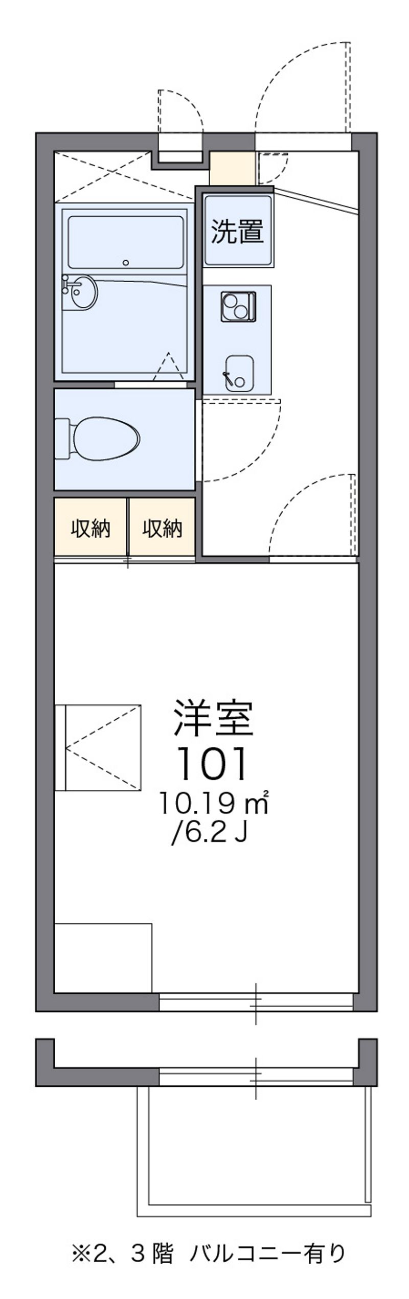 レオパレスＷＡＫＡＢＡ 間取図