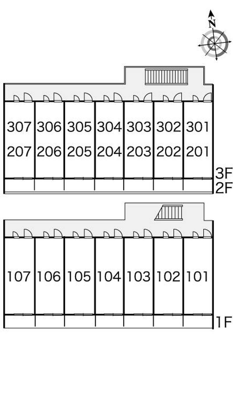 レオパレス今泉 間取配置図