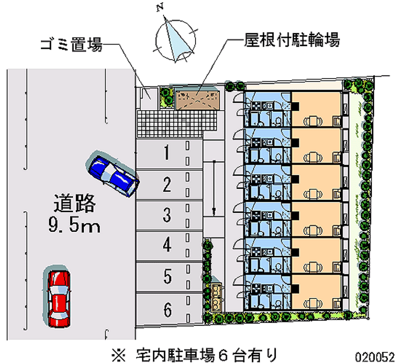 レオパレスリバーウェスト 月極駐車場